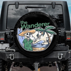 Spare Tire Cover, the Wanderer Skeleton  Tire Cover, Sea Ocean Car accessories for surfers,  girl,  Accessories, Beach vibe