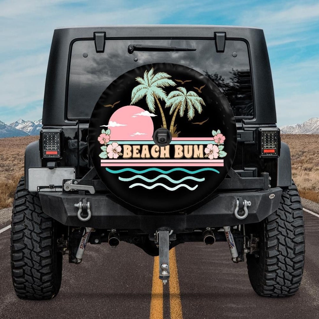 Spare Tire Cover, Beach Bum Tire Cover, Summer Car Accessories for