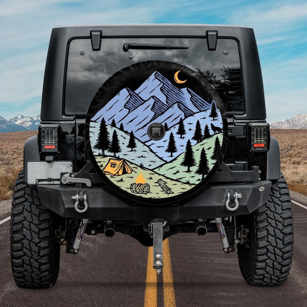 Spare Tire Cover Mountains Camping Spare Tire Cover Tire Etsy
