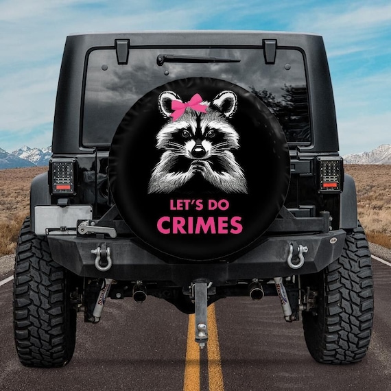 Funny Raccoon American Flag Spare Tire Cover Wheel - View #10