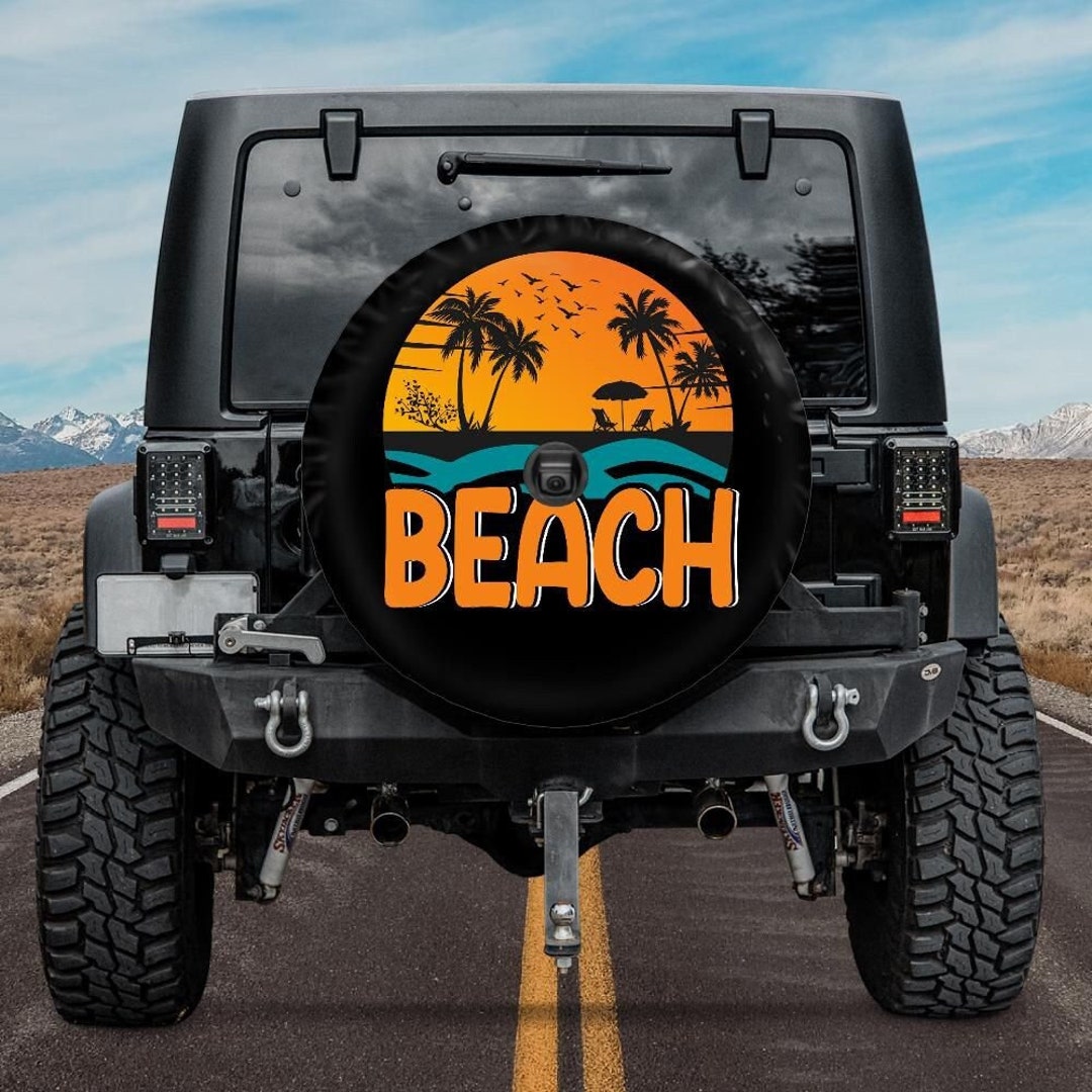 Spare Tire Cover With Beach Design Beach Tire Cover Optional Etsy