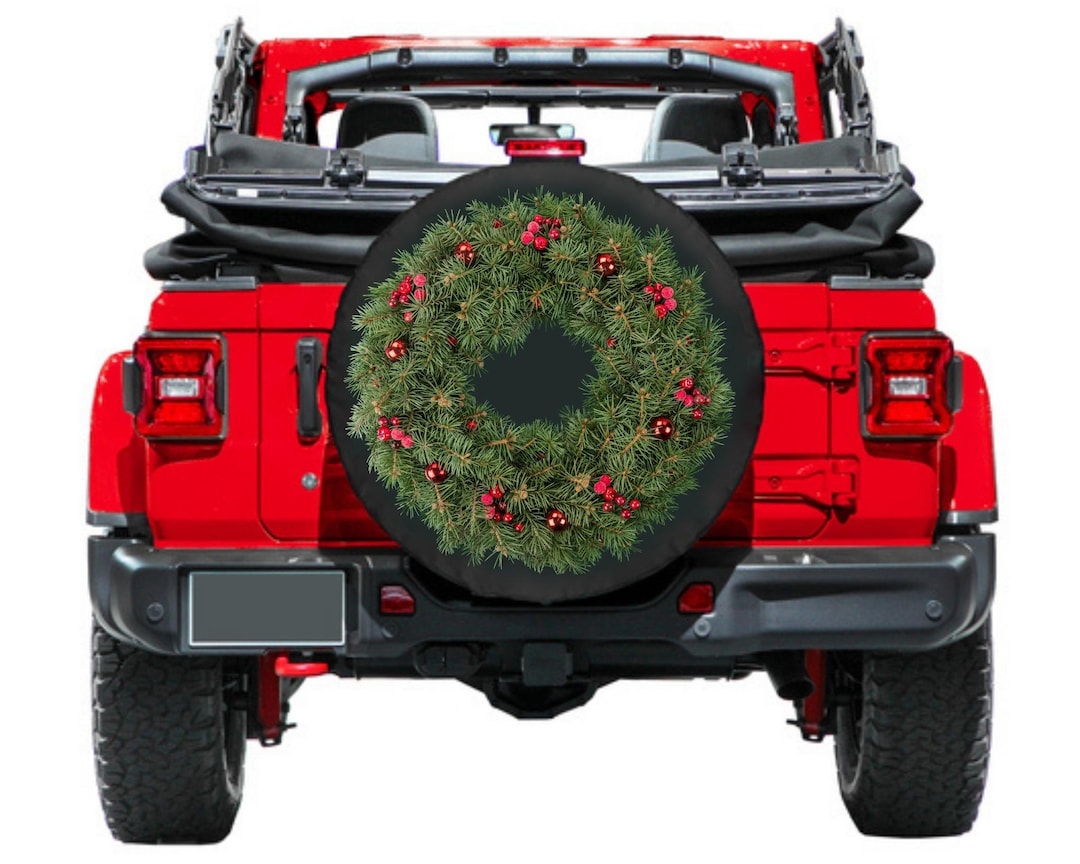 Christmas Wreath Spare Tire Cover for Jeep for Bronco Backup Etsy