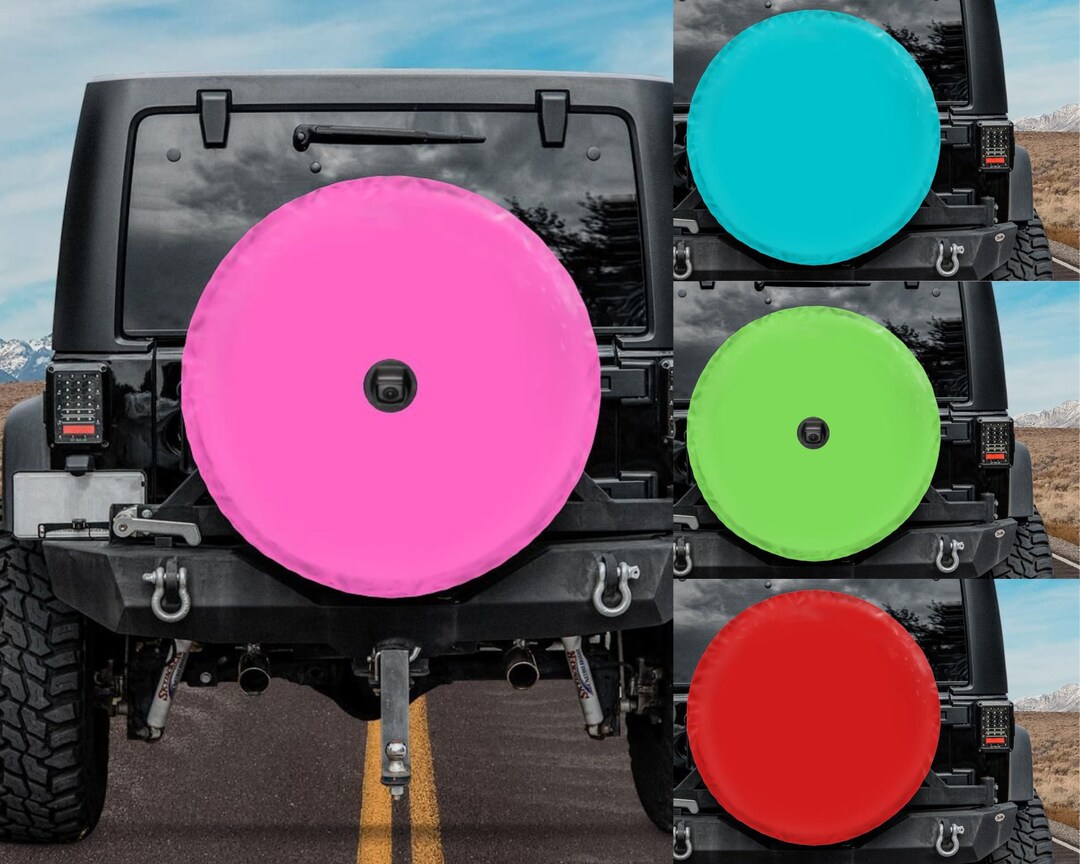 Solid Color Hot Pink Tire Cover, Girly Tire Covers for Jeep for Bronco