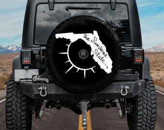 Spare Tire Cover with Florida state outline, Florida  Tire Cover, Rear camera, Backup camera tire cover,  Accessories, Florida State