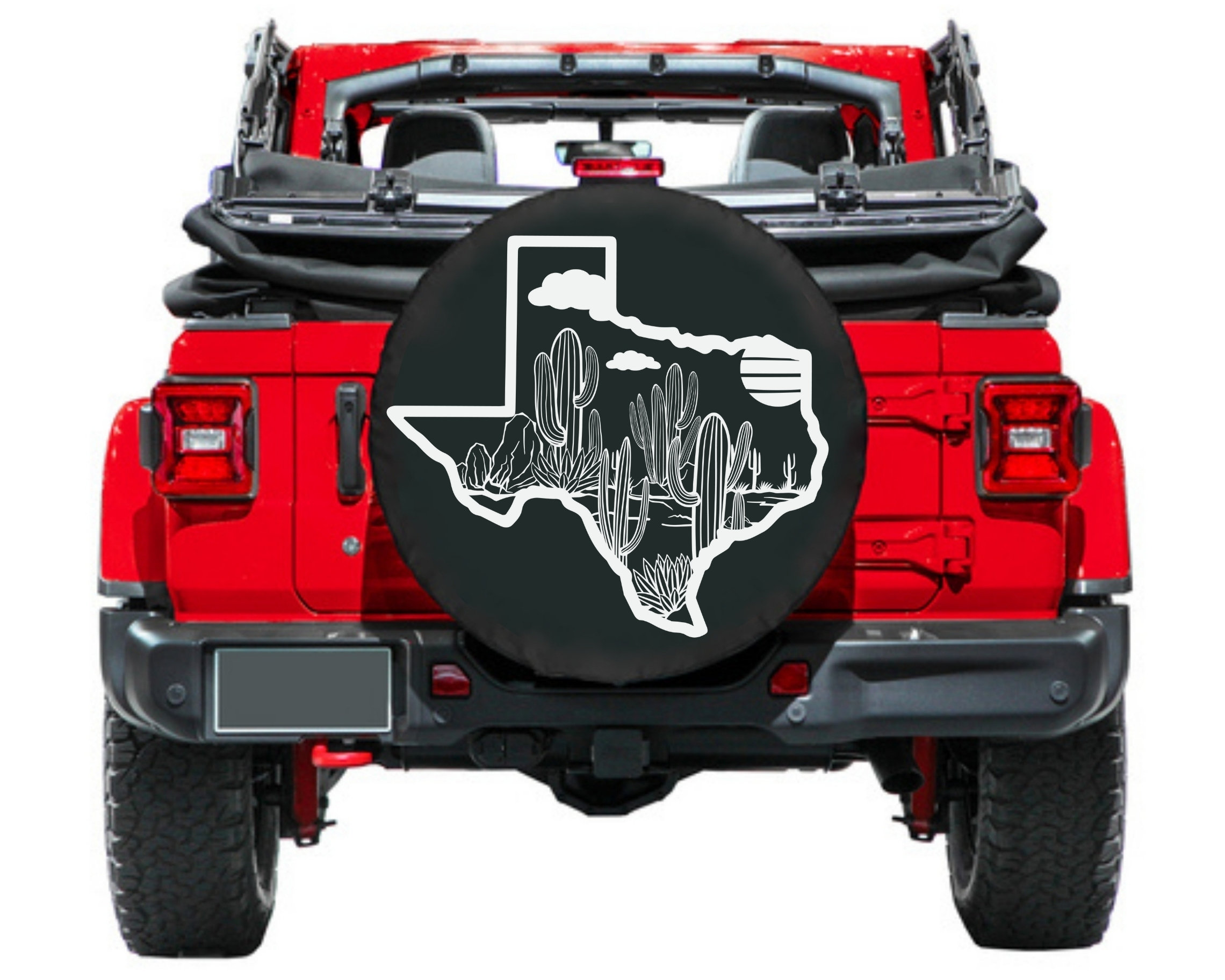 Spare Tire Cover With Texas State Outline Texas Jeep Tire Etsy