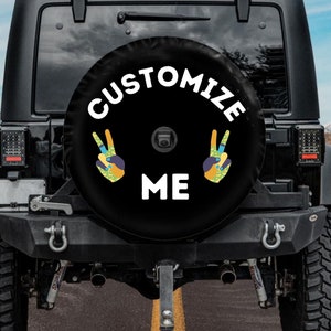 CUSTOM Spare Tire Cover, Custom  Tire Cover with your design, Backup Camera option, Personalized  Accessories, Backup camera tire