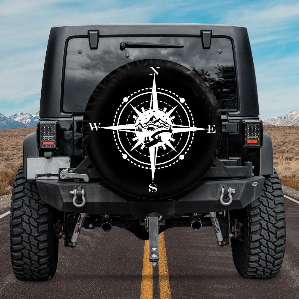 Spare Tire Cover with compass, Compass Spare Tire Cover sold by Deepali