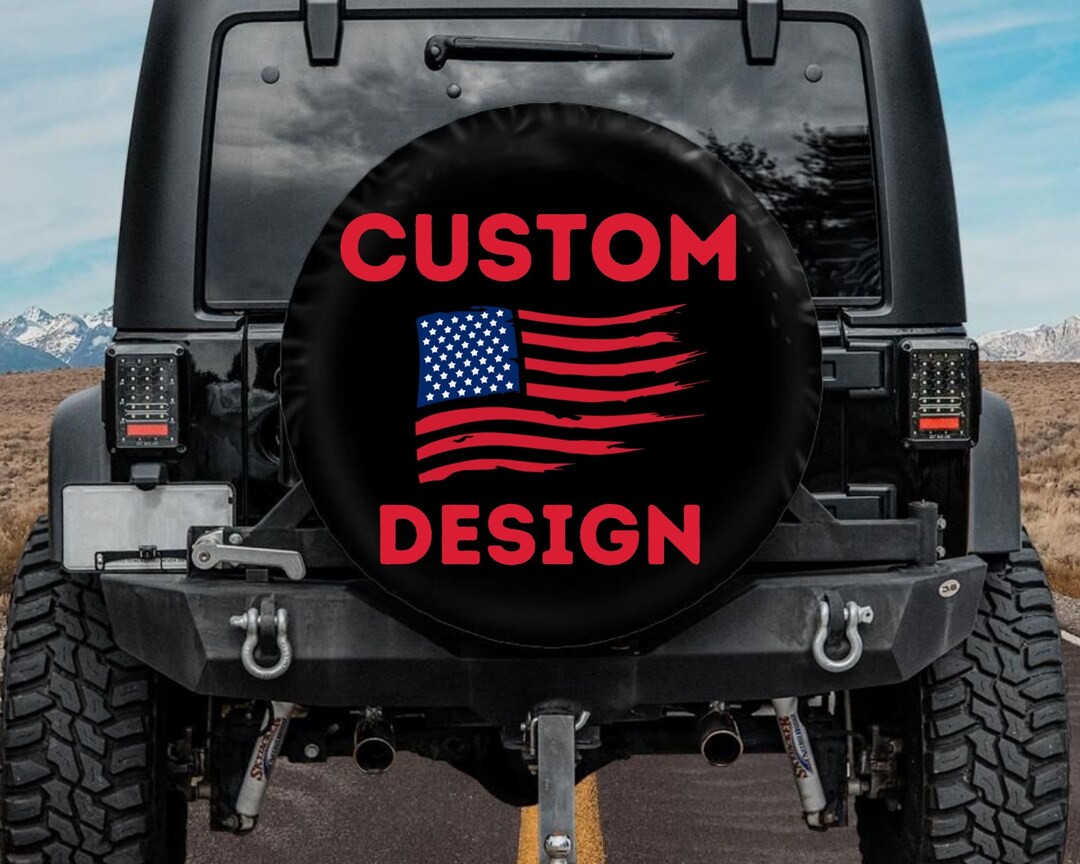 CUSTOM Design Spare Tire Cover, Personalized Tire Cover With Your