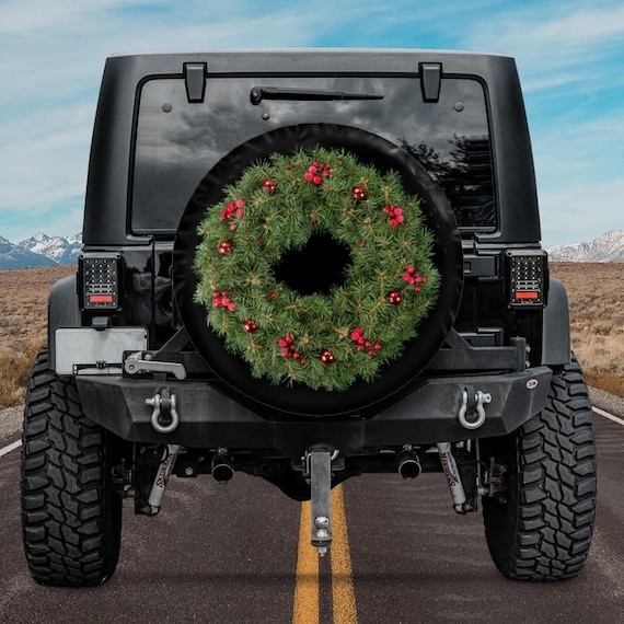 Christmas Wreath Spare Tire Cover for Jeep for Bronco Backup - Etsy