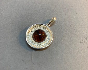 Solid silver 925 set with genuine Baltic amber