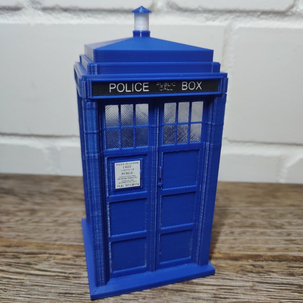 XXL TARDIS von Doctor Who zum Öffnen, personalisiere die Schilder