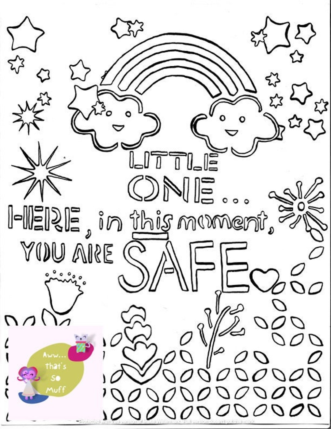 DDLG Littles Handdrawn Coloring Page Safe Etsy