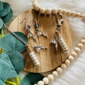 Collana Rhysand e Feyre - Portachiavi - Orecchini - Il Regno delle Sette Corti -Una Corte di Spine e Rose