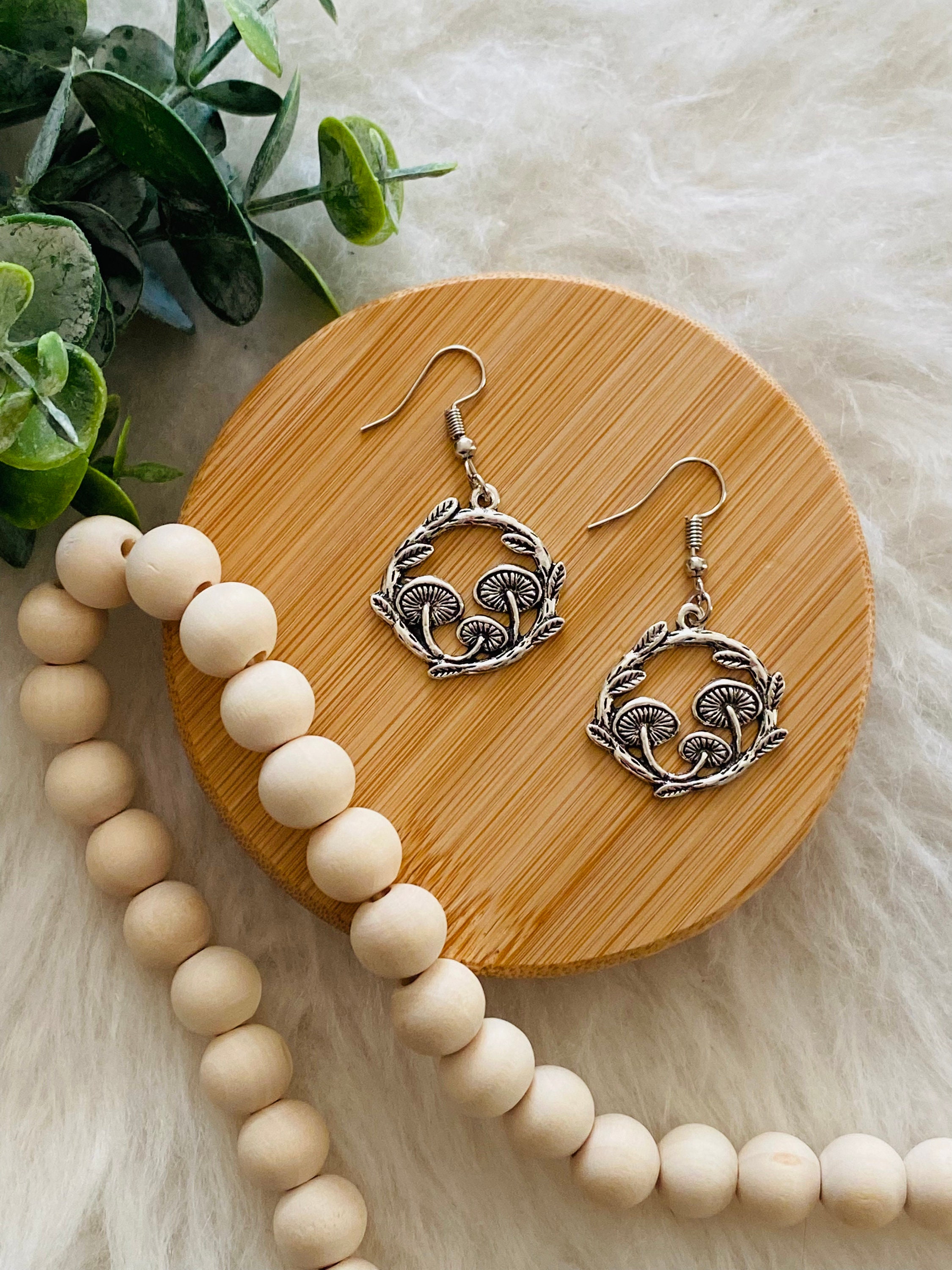 mushroom earrings