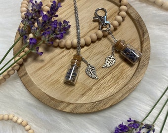 Lavender necklace - keychain
