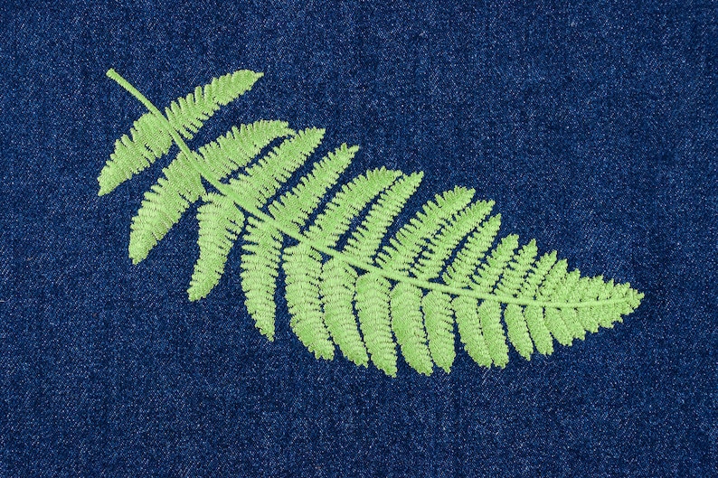 Fern Leaf Machine Embroidery Design Instant Download Etsy