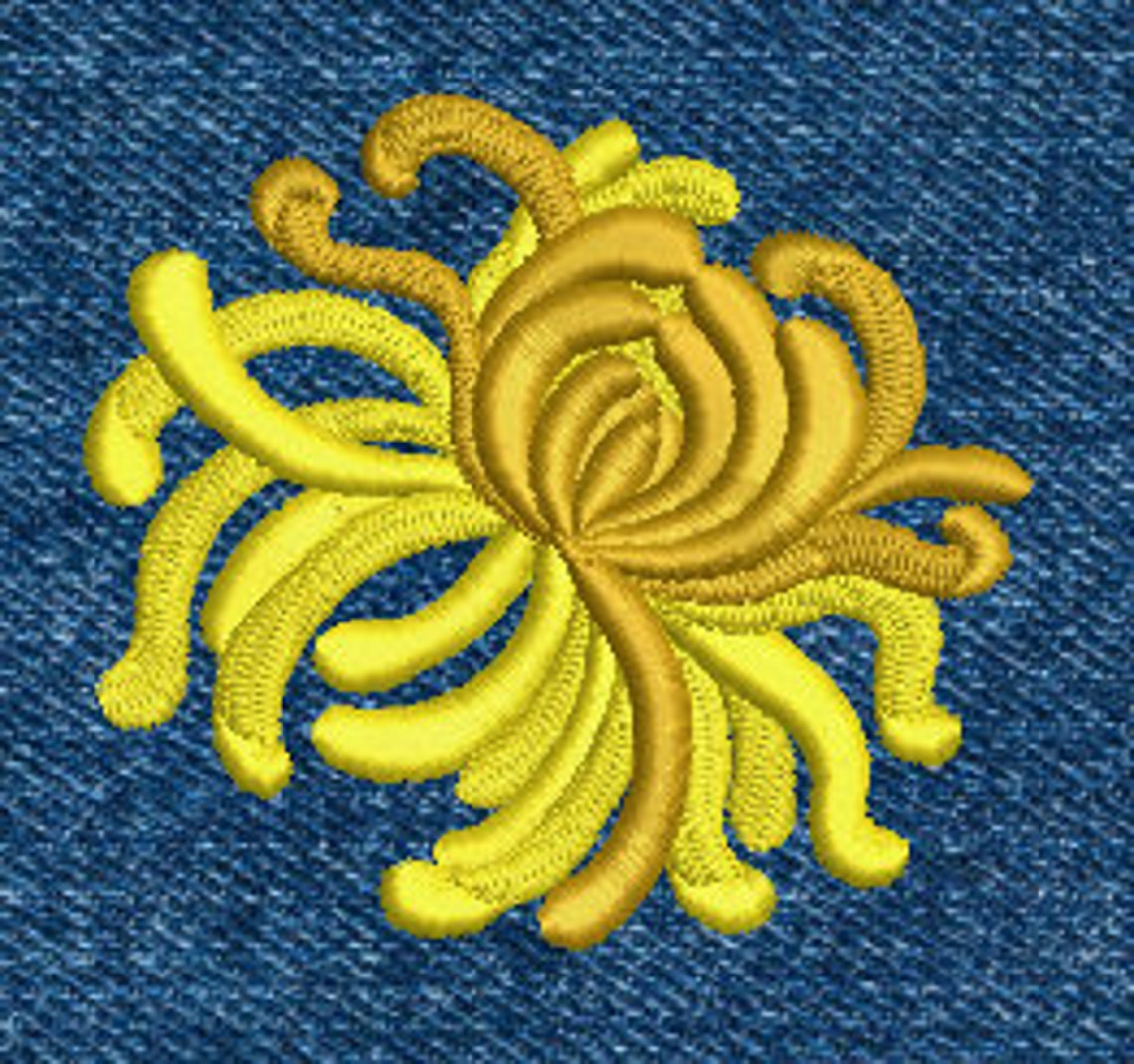 Chrysanthemum Flower 3 Sizes Machine Embroidery Designs Etsy