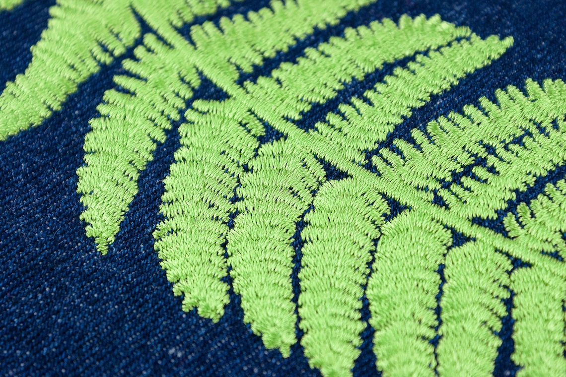 Machine embroidery designs fern leaf 3 sizes  etsy