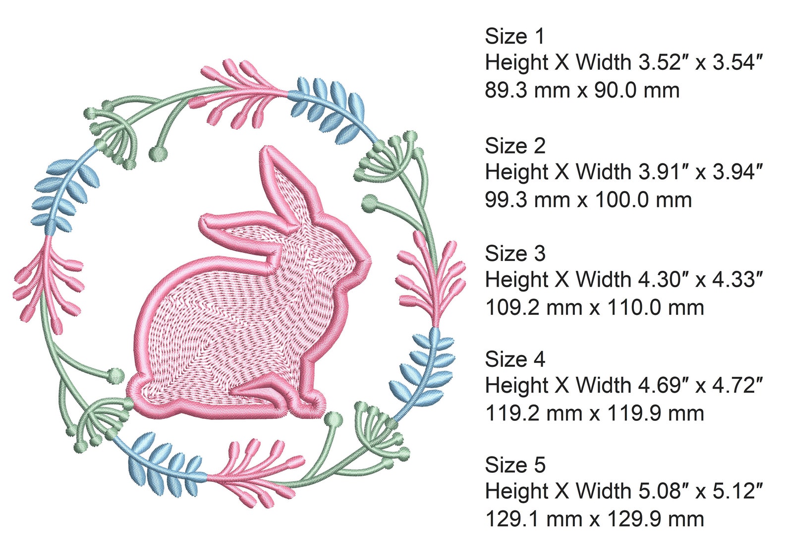 Easter Bunny Machine Embroidery Designs. Instant Download - Etsy