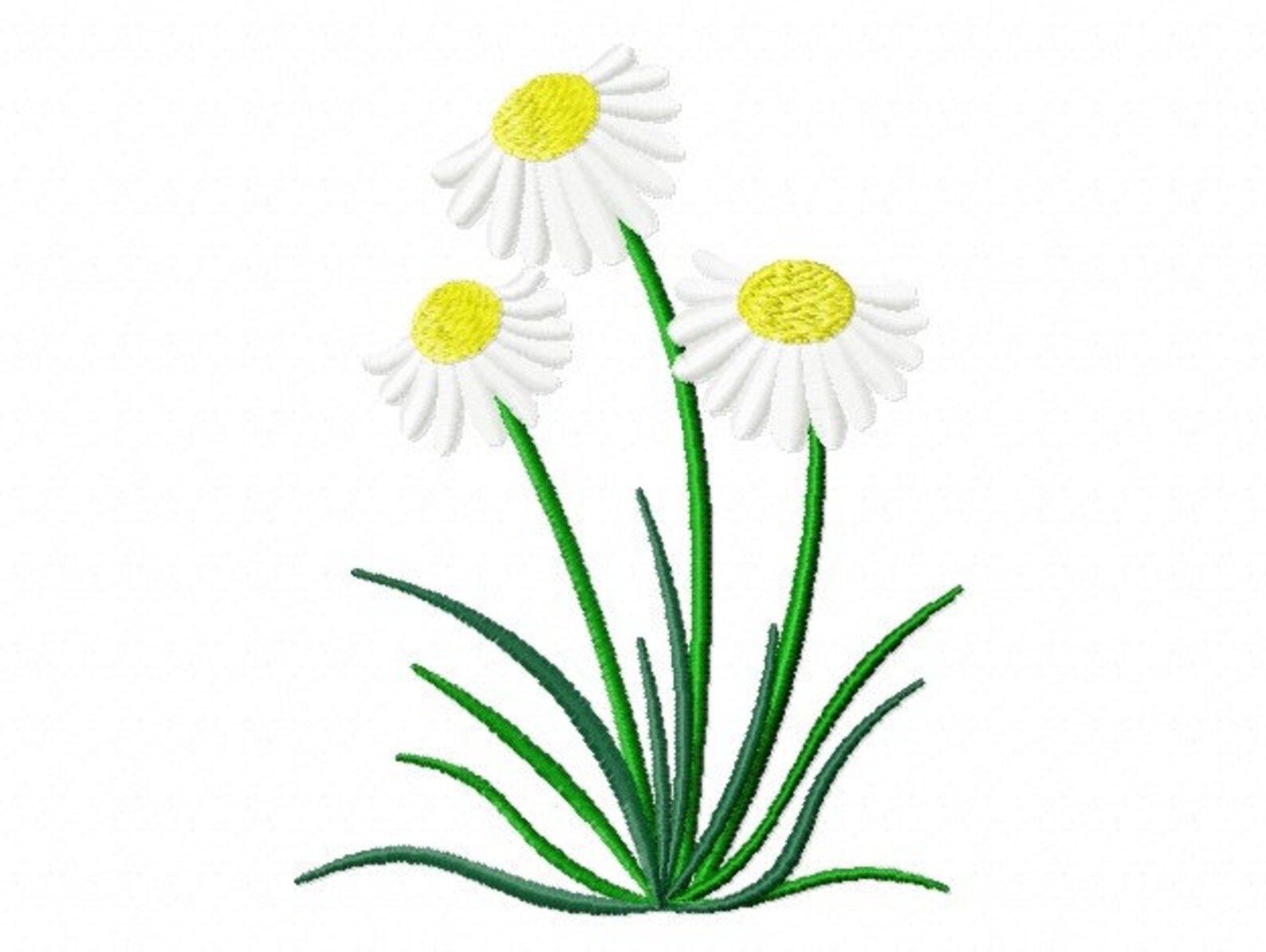 Daisy Flowers 3 Sizes Machine Embroidery Designs Etsy