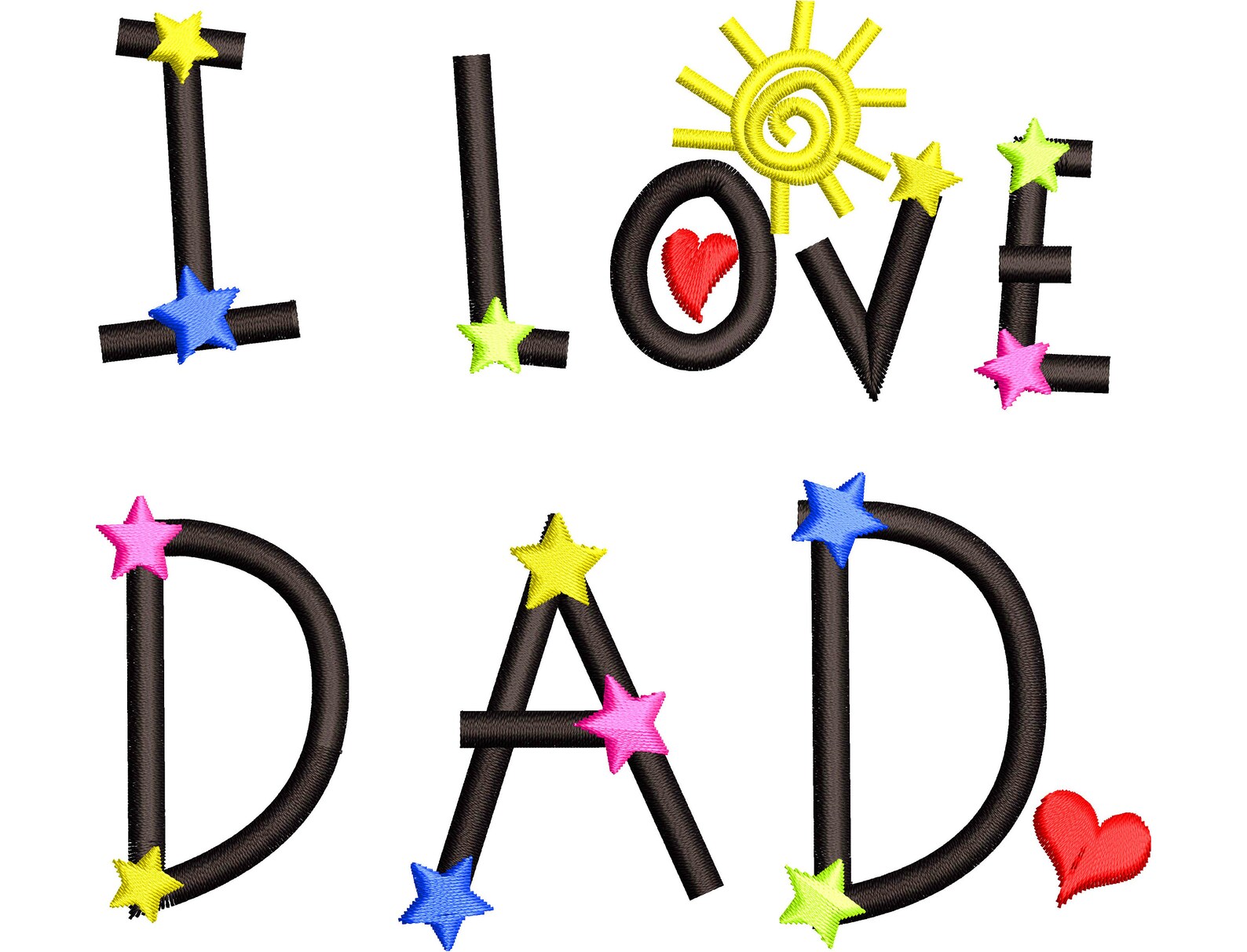 Machine embroidery designs i love dad for the embroidered  etsy uk