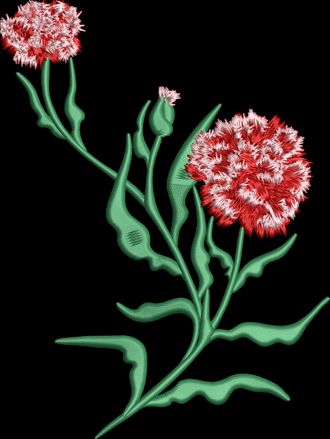 Carnation Flower Machine Embroidery Designs Instant Download Etsy