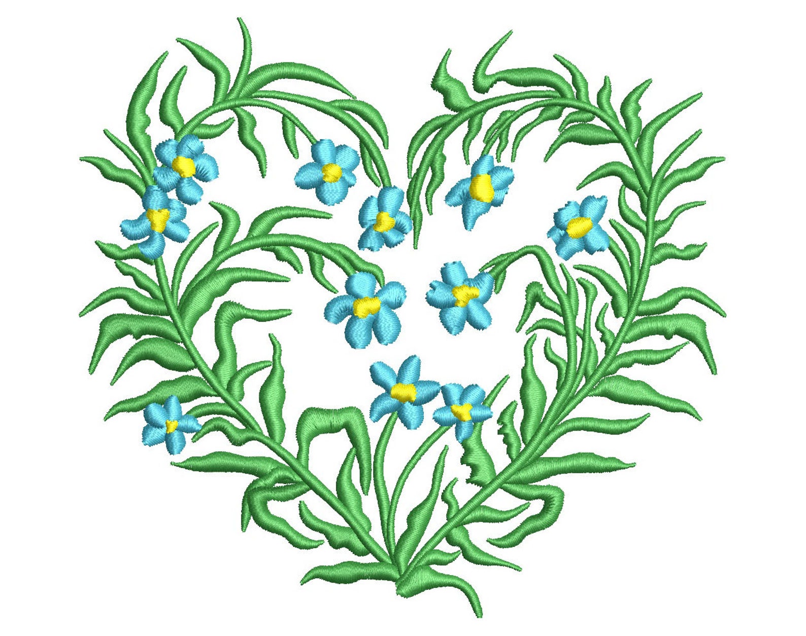 Flowers 3 Sizes Machine Embroidery Design Etsy