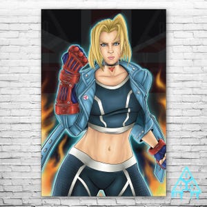 Cammy Street Fighter Retro Fighting Game Art Poster Street Fighter 6 Video Game art print Retro Video Game Poster Gaming Digital Room Art