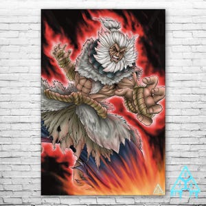 Akuma Street Fighter Digital Fighting Game Art Poster Street Fighter 6 Video Game art print Retro Video Game Poster Gaming Digital Room Art