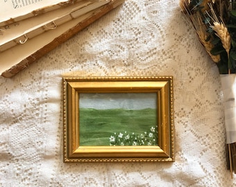 Summer Daisies // Original Framed Acrylic Painting