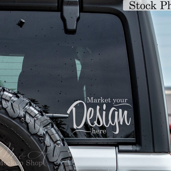 Vinyl car decal mockup / 4x4 window mockup / rear window mockup / suv decal mockup / vinyl mockup / vinyl mock up / svg mockup / stock photo