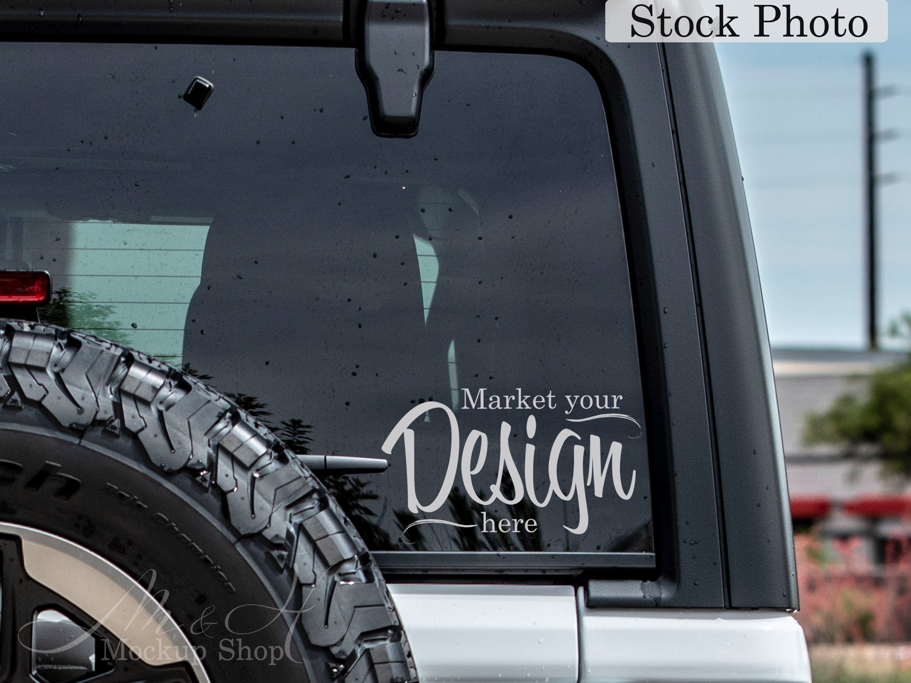 Download Vinyl Car Decal Mockup 4x4 Window Mockup Rear Window Etsy