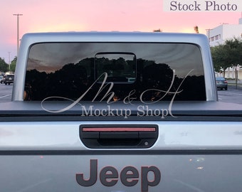 Vinyl car decal mockup / Truck decal mockup / car window mockup / 4x4 decal mockup / vinyl mockup / vinyl mock up / svg mockup / stock photo