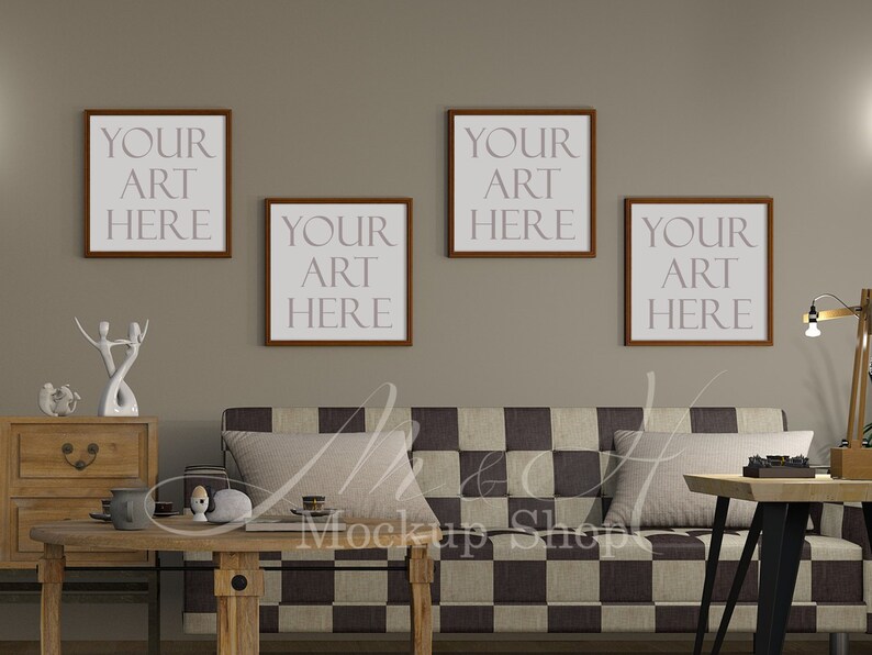 Wall art mockup 4 / wallart mockup / living room mockup