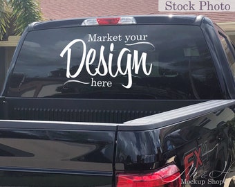 Vinyl car decal mockup / Truck decal mockup / car window mockup / 4x4 decal mockup / vinyl mockup / vinyl mock up / svg mockup / stock photo