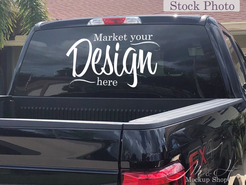 Download Vinyl car decal mockup / Truck decal mockup / car window ...