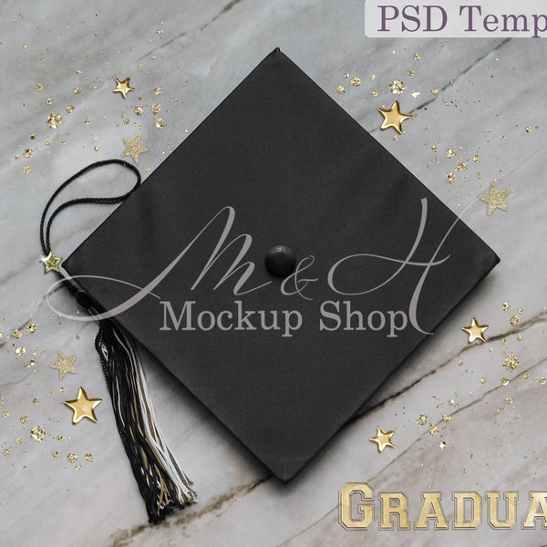Graduation cap mockup / Class of 2023 mockup / black graduation cap mockup / graduation mockup / mockup photo / stock photo
