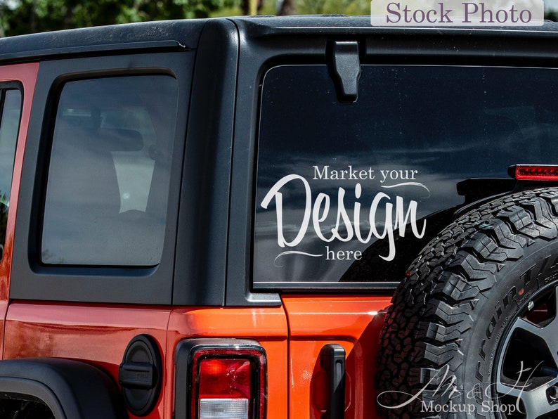 Download Vinyl car decal mockup / 4x4 window mockup / left rear window | Etsy