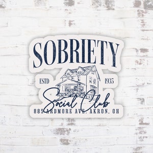 AA Nüchterner Aufkleber, 12 Schritte Sobriety Erholung wasserdicht Vinyl Autofenster Abziehbild Stempel, Anonyme Alkoholiker 1935 Bill Williams Home Akron Ohio
