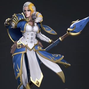 Jaina Proudmoore Fan Art Figurine: 3D Printed Resin Collectible - Gamer Gift