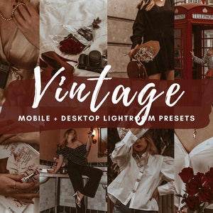 Pakiet VINTAGE Lightroom Presets, Presety mobilne i stacjonarne, Presety Vintage, Presety Lightroom, Presety Instagram, Presety Bloggera, Filtry