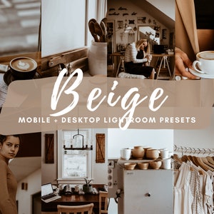 BEIGE Lightroom Presets Pack, Mobile and Desktop presets, Beige Presets, Lightroom Presets, Instagram Presets, Blogger presets, Filters
