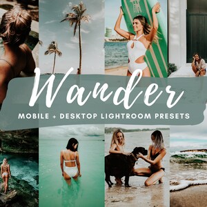 Pakiet WANDER Lightroom Presets, Presety mobilne i stacjonarne, Minimalistyczne Presety, Presety Lightroom, Presety Instagrama, Presety Bloggera, Filtry