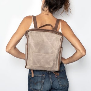 LEMPP & YIN Handmade Small Cowhide Oslo Leather Backpack in Pink image 8