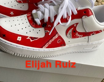 red bandana nike shoes