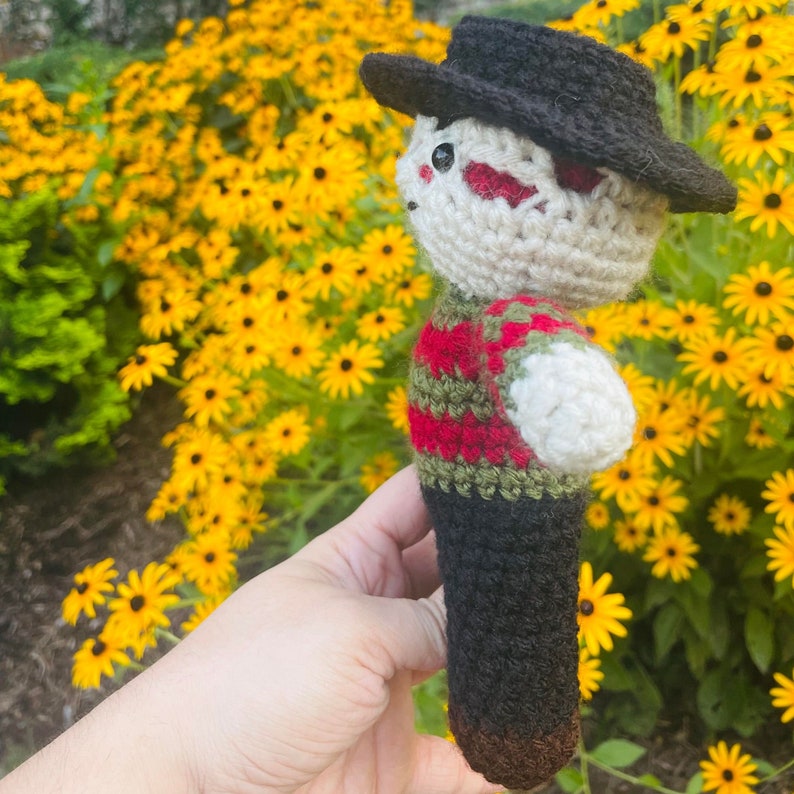 Crochet Freddy Kruger Fan Art Amigurumi Horror Fan Art image 4