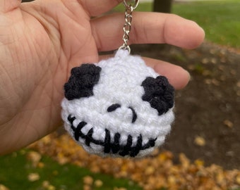 Crochet Jack Skellington Keychain- Handmade Nightmare Before Christmas Fan Art- Collectible