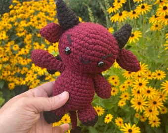 Schema Baby Lucifer all'uncinetto - Schemi Amigurumi - Diavolo di Halloween - Kawaii