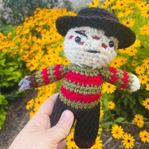 Crochet Freddy Kruger Fan Art Amigurumi Horror Fan Art image 3