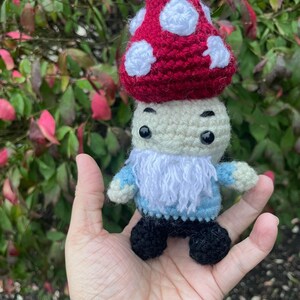 Crochet Mushroom Gnome Plushie Amigurumi Toys Cottagecore image 2